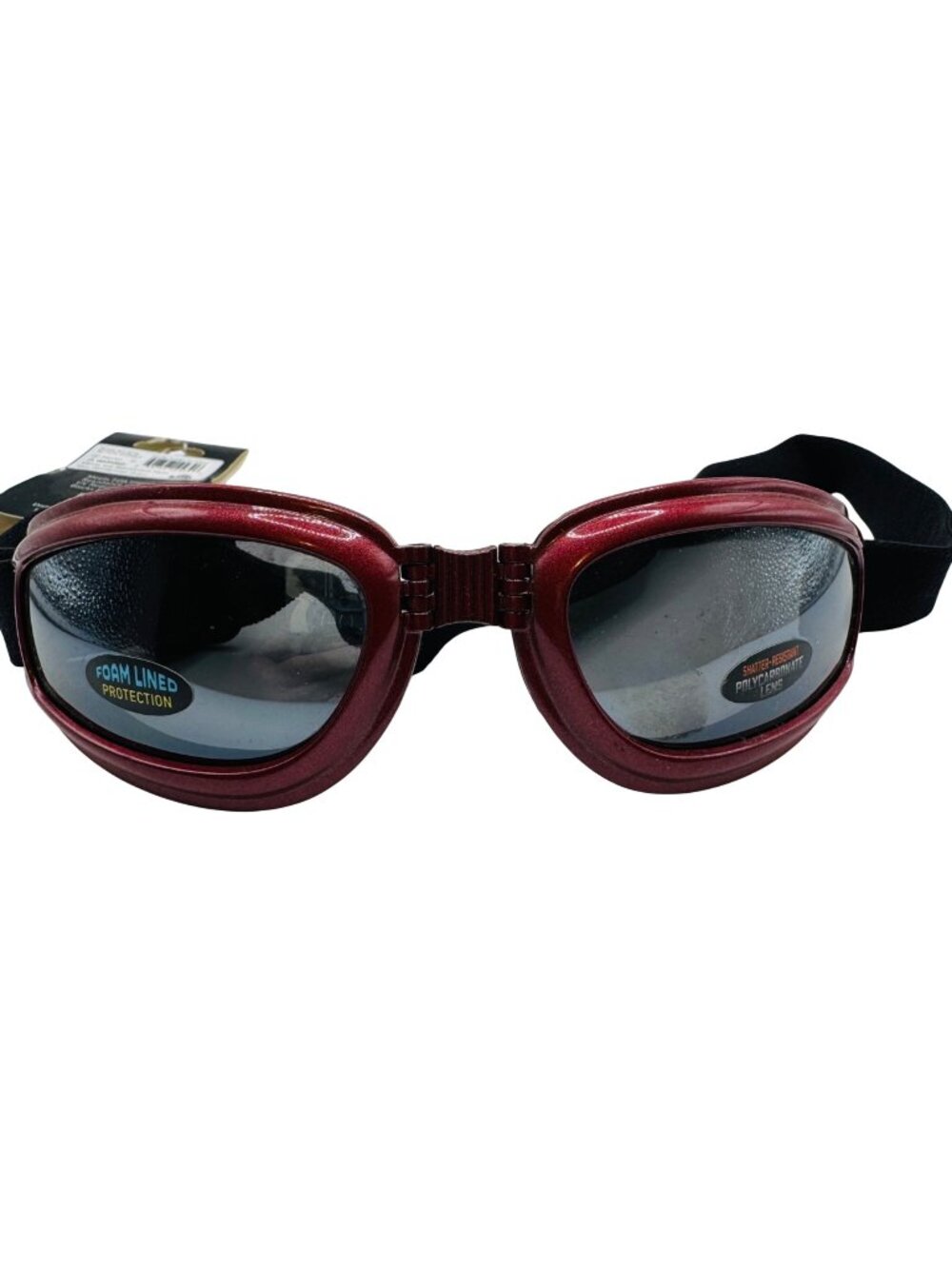 Pugs Adult Sports Goggles Red With Polycarbonate Shatter-Resistant Lenses
